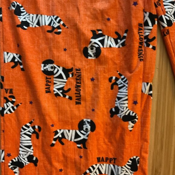 S Happy Halloweenie Mummy Weenie Dog Pajama Pants Lounge Halloween Dachshund - Picture 2 of 5
